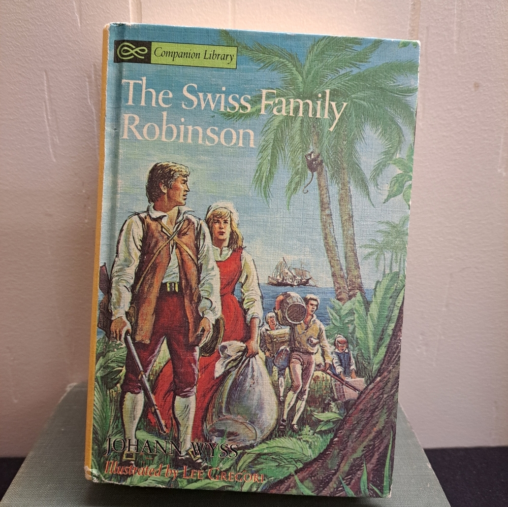 1963 Robinson Crusoe & The Family Swiss Robinson Companion Library Hard Cover
